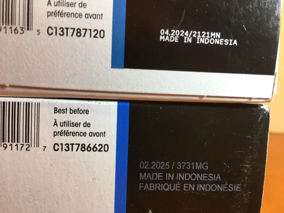 Картриджи чернильные стандартные цветные комбинированные EPSON 786XL черные и 786 упаковка срок годности 2025 2024 - Изображение 2 из 4