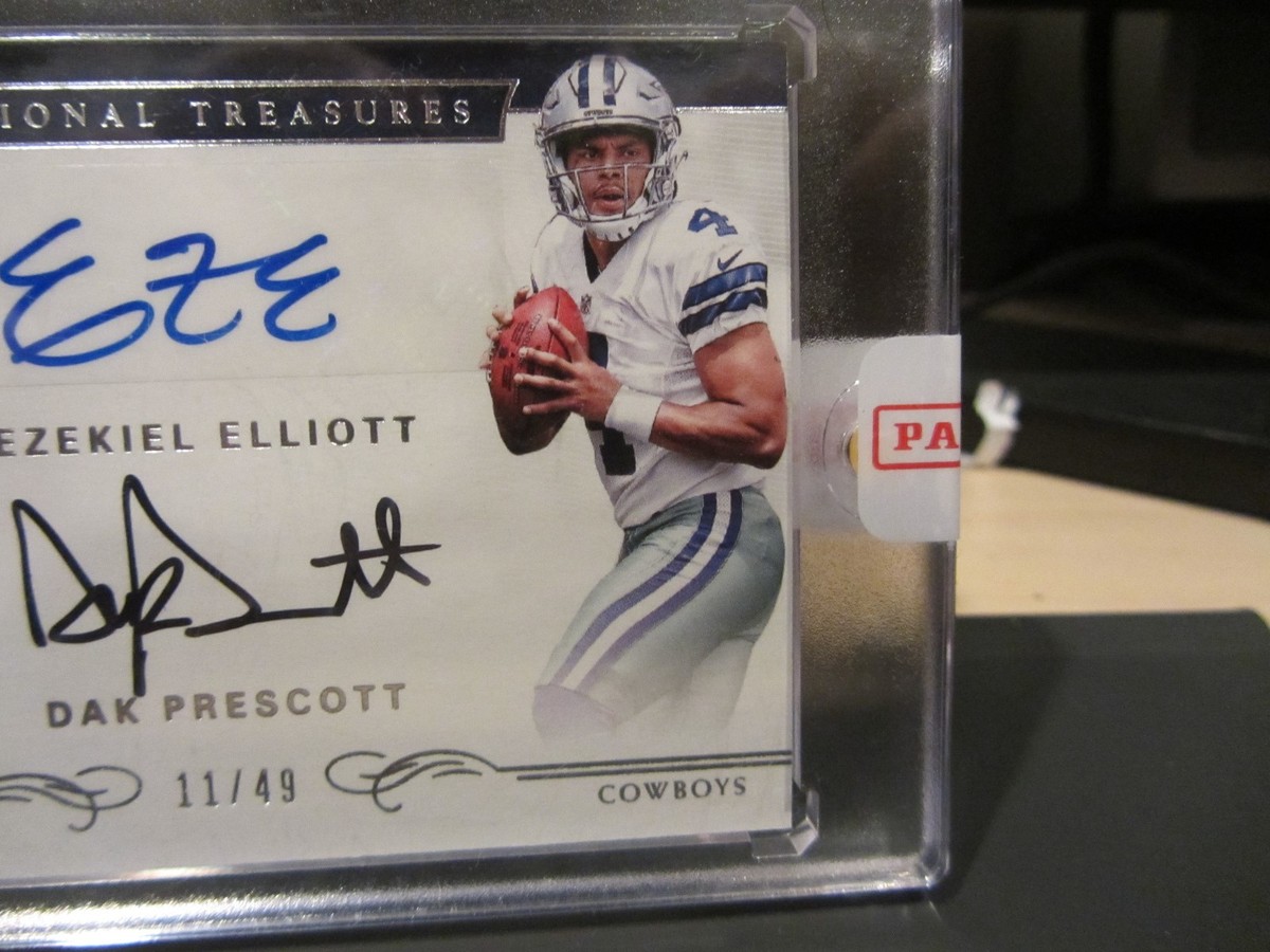National Treasures Autograph Cowboys Ezekiel Elliott Dak Prescott