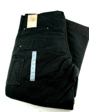 CARHARTT Size 2XL Regular Black Quilt Lined Duck Zip-To-Knee Men's Bib Overall