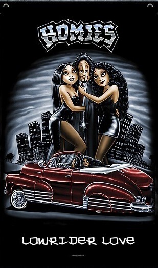 David Gonzales Art Chicano Lowrider Love Homies Banner | eBay