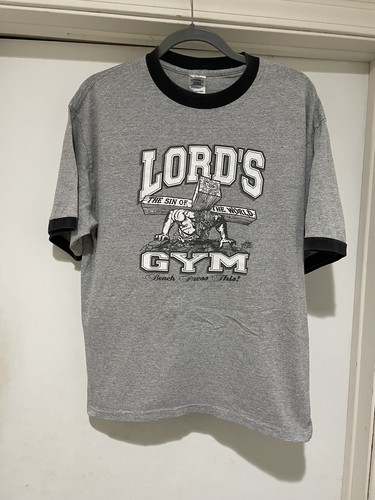 vintage lords gym jesus graphic t shirt 