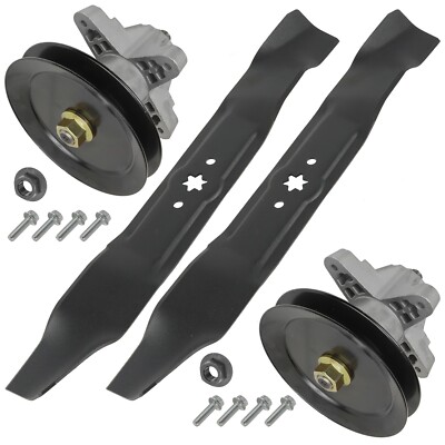 Caltric Deck Spindle with Pulley & Blade For Toro LX420 LX425 Lawn Tractor 42''