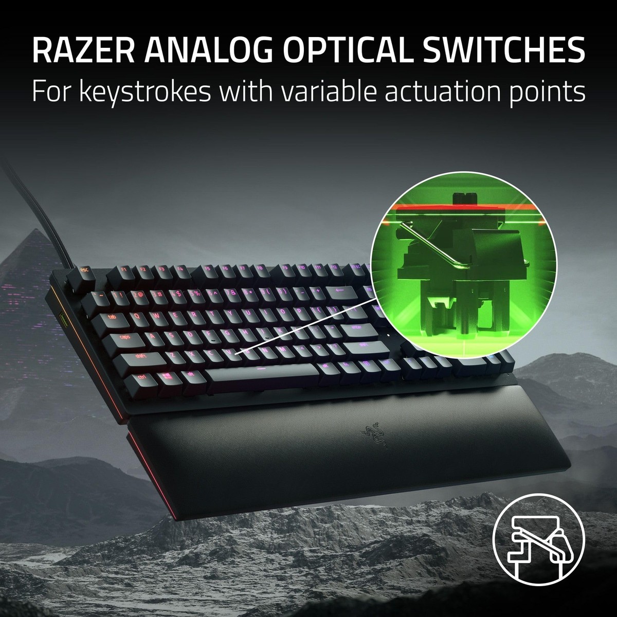 Razer Huntsman V2 Analog - Keyboard - backlit - USB, USB-C - key