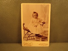 Victorian Antique Cabinet Card Photo of Young Baby Girl