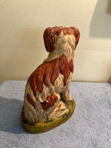 DE COLECCIÓN VAILLANCOURT ARTE POPULAR PERRO SUTTON, MASA. #63 CHALKWARE CAVALIER SPANIEL - Imagen 6 de 11