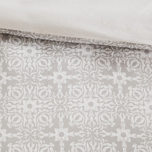 Madison Park Malia 4 Piece Embroidered Cotton Reversible Duvet Cover Set - Picture 8 of 22