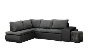 Détails Sur Canapé Dangle Convertible Lit Tissu Touche Agreable Belgrad Gris Foncé Et Noir