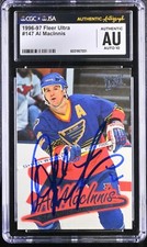 Al MacInnis Signed 1996-97 Fleer Ultra Card #147 Blues CGC AU JSA 10 Auto