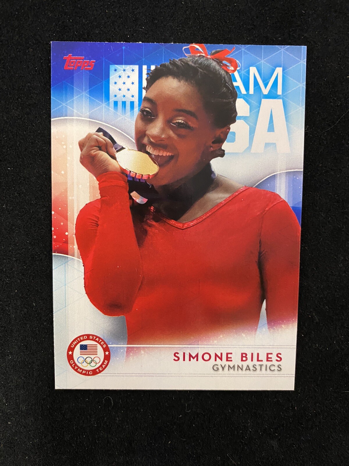 Simone Biles 2016 Topps Olympic Rookie Card Gold Medal USA !!