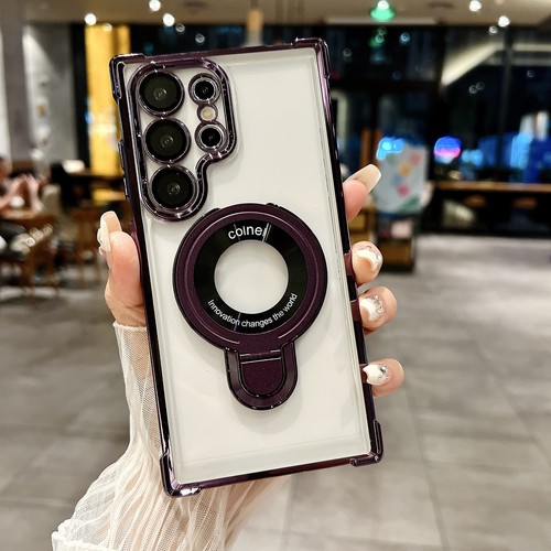 For Samsung S25 Ultra/S23/S22 Magnetic Ring Kickstand Lens Protection Phone Case - Picture 14 of 17