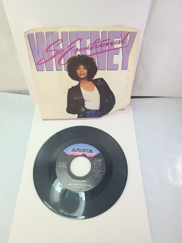 Whitney Houston - So Emotional / For The Love Of You - 80s Soul 45 w/PS VG VINYL