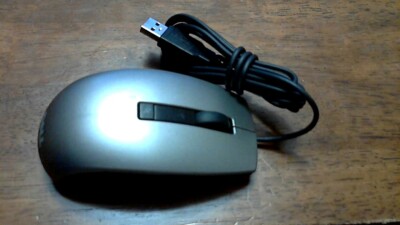 DELL USB 0Y357C D251D Silver/Black Optical 6 Button Scroll Wheel Mouse