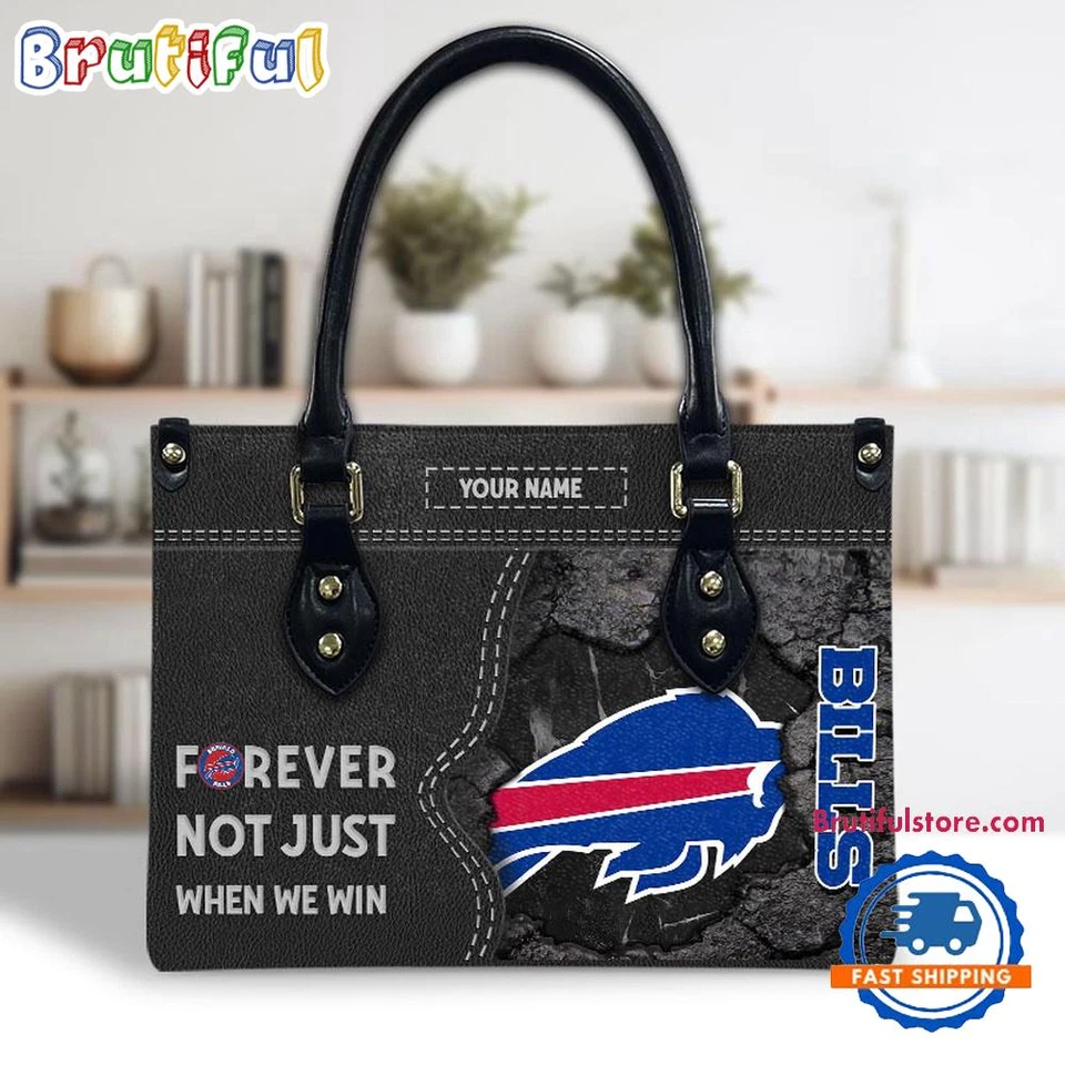 Bolso de Cuero Buffalos Team Bills Forever, Bolso Deportivo de Cuero, Bolso Unisex Foto 2 de 4