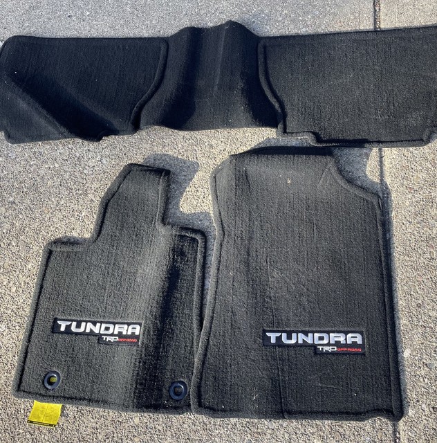 Lot 2 Toyota Tundra TRD Off Road Floor Mats Carpet Black PT206 | eBay