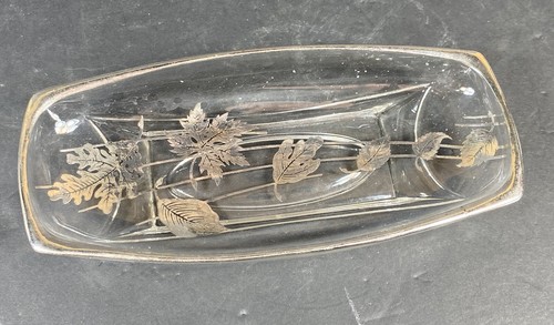 Piatto decorativo in vetro sovrapposto argento sterling fine - Foto 2 di 9