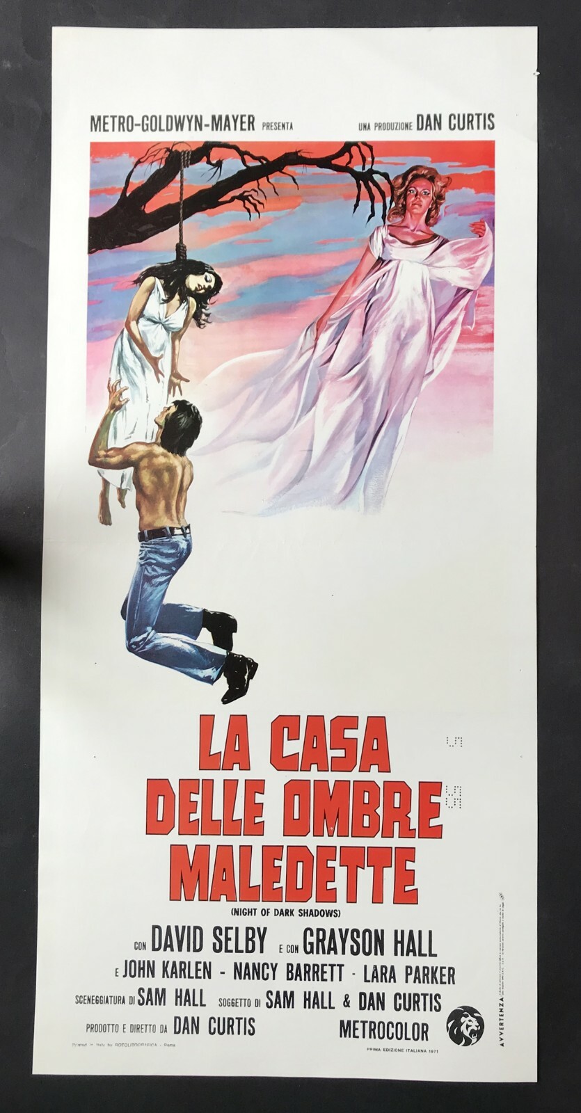 Locandina originale film LA CASA DELLE OMBRE MALEDETTE (1971) - Regia di Dan Curtis