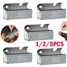 Magnesium Block Fire Starter Ferro Rod Striker Survival Camping w/ Bottle Opener