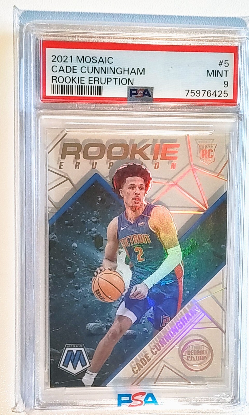 2021-22 Panini Mosaic Rookie Eruption Acetate Case Hit Cade Cunningham eBay 1/1