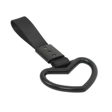 LABLT Heart Shaped PVC Ring Black Nylon Handle Strap Charm Drift Subway Bus