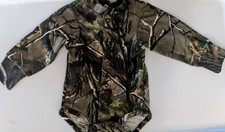 Realtree Camo Baby Snap Diaper Shirt, Boys Camouflage Easy On Long Sleeve