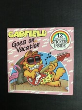 Vintage Children  s Book  GARFIELD GOES ON VACATION 12 Collector Stickers Unused