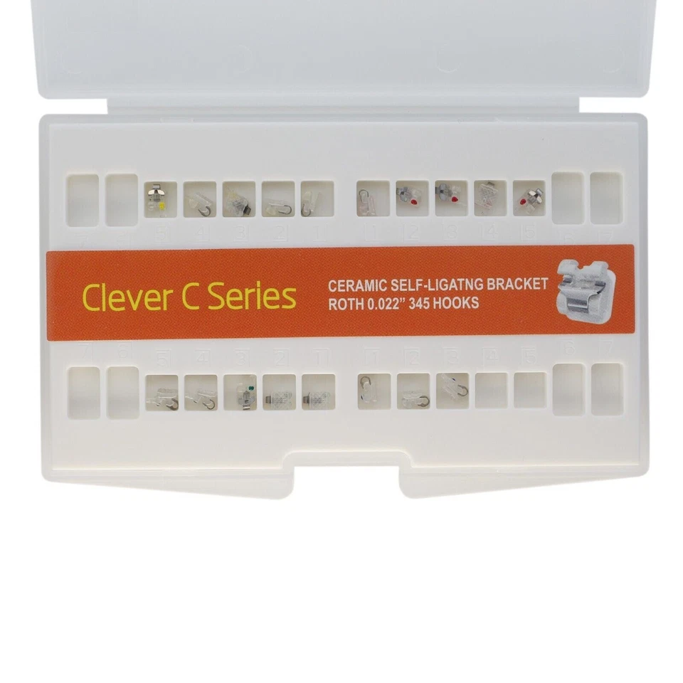 10 Juegos de Brackets Dentales Autoligables Cerámica Ortodoncia Roth 022 345 Empower Foto 3 de 4