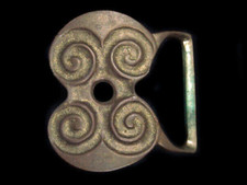 UC15157 NOS VINTAGE 1972  DUNCAN LAURIE ART  SOLID BRASS BELT BUCKLE