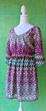 BeBop Short Blouson Dress, Slit Sleeve, Fully Lined, Size S, Boho California EUC