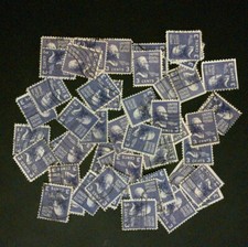 Postage Stamps For Crafting: 1938 3c Thomas Jefferson; Purple; 50 Pieces