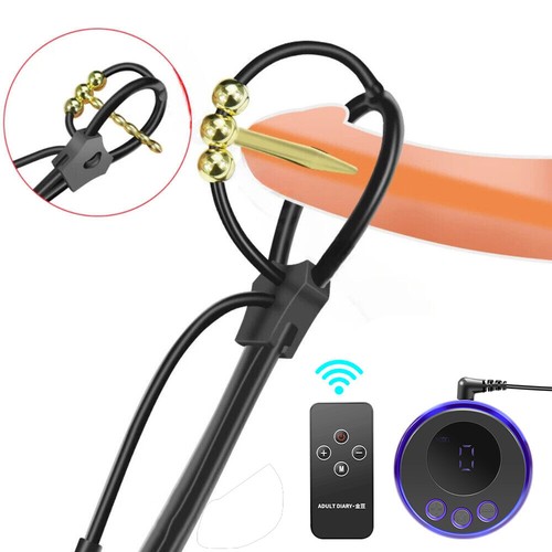 Electro E-Stim Shock Penis Ring Dilators Sounding Plug Therapy Devices Stretcher