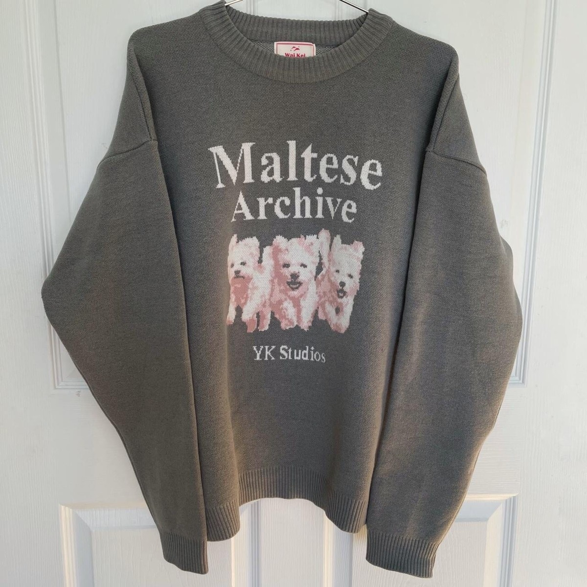 さらに100円引き◆Wai Kei◆Maltese GOOREUM Nag Sweatshirt WAIKEI Maltese Archive Sweatshirts NAVY – SeoulSeoul