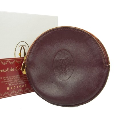 leather round purse
