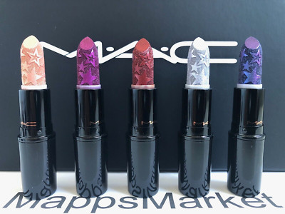 MAC Kiss of Stars Lipstick Asterisk, Destined for Stardom, Gold Star, Starstruck
