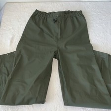 Helly Hansen Workwear Pants Men's Medium Green Waterproof Pull On Outdoor