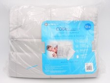 ALTAVIDA Cool Weighted Blanket 12 lb - 48" x 72" - Light Grey - Glass Beads NEW