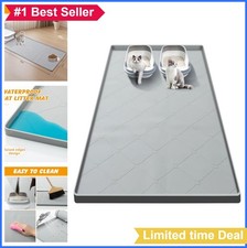 Cat Litter Mat 40x22 Inch Waterproof Silicone...