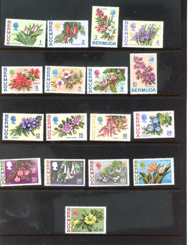 BERMUDA--Complete Set Scott #255-#271