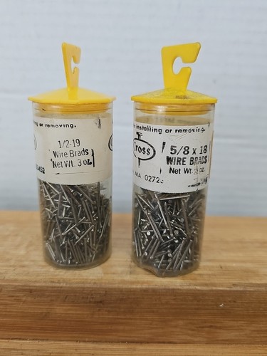 2 Cross Wire Nails  Hardware USA . 3 Oz Each One Os Missing Little. Vintage 