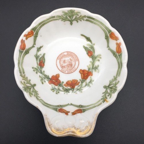 Hotel Robinson - San Diego - 1903 Era - Rare Hotel China Ice Cream Shell