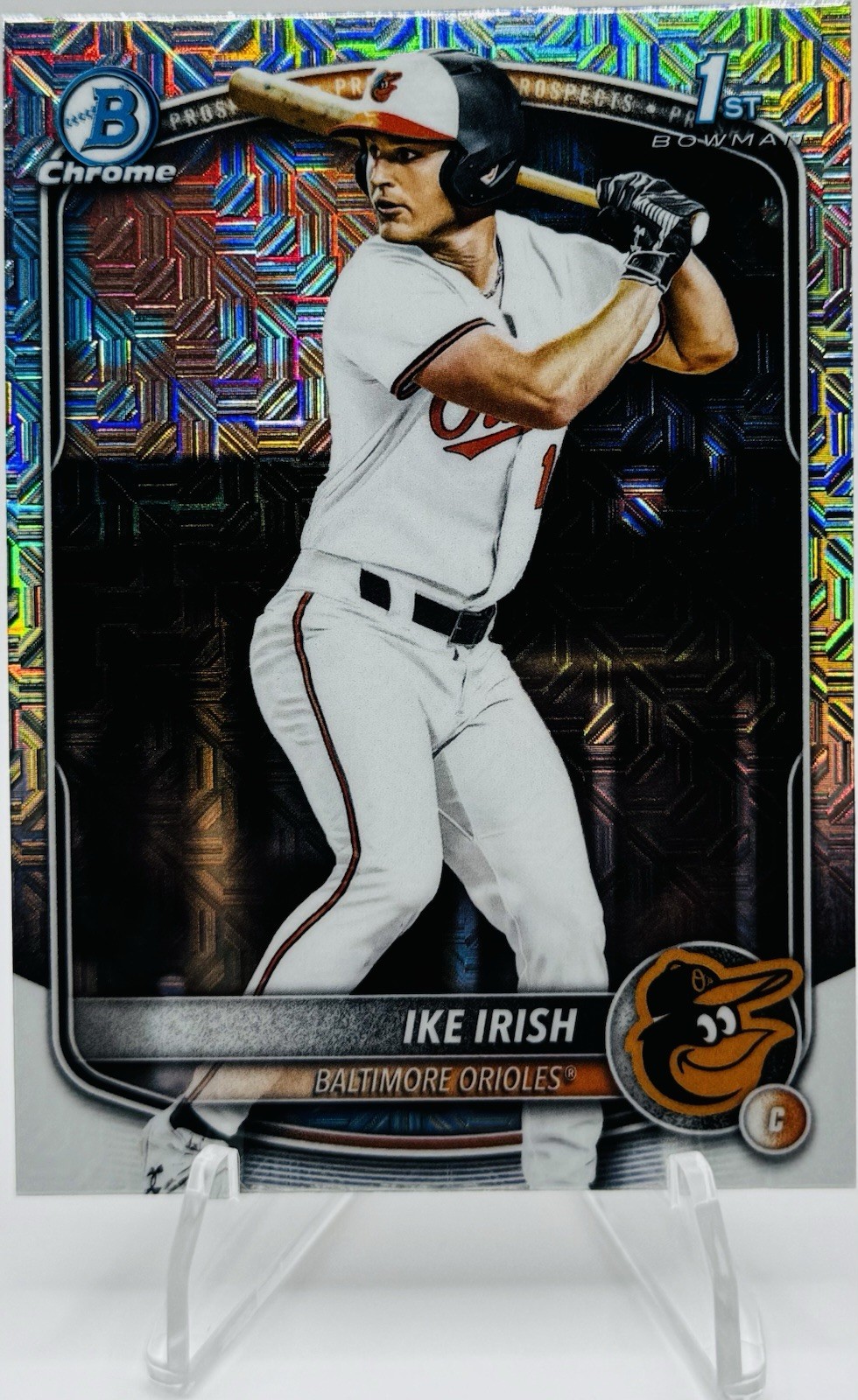 2025 Bowman Draft Chrome Ike Irish Mega Mojo Refractor #BDC-16 Orioles