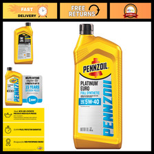 Full Synthetic 5W-40 Motor Oil - Euro Formula, 1 Quart, High Performance Engine 80.00 per gallon