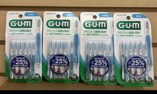  4 Packs GUM Proxabrush Go-betweens Interdental Brushes Wide 40 Total Brushes
