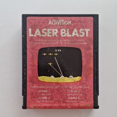 Activision Laser Blast Atari 2600 1981 Shooter Video Game Cartridge