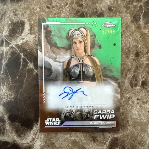 2024 Topps Star Wars Chrome Auto Refractor GREEN Jennifer Beals GARSA FWIP 97/99