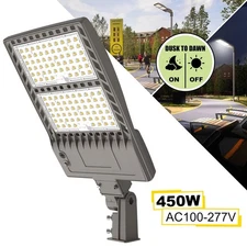 Commercial LED Parking Lot Light 450W With Dusk To Dawn Outdoor Shoebox Fixtures