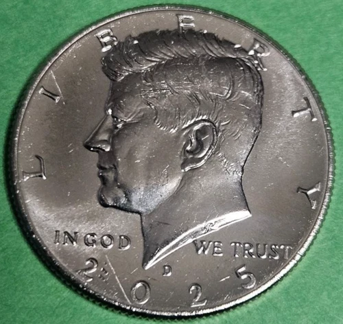 2025-D KENNEDY HALF DOLLAR CLAD UNCIRCULATED from Mint Roll Plus Free Shipping