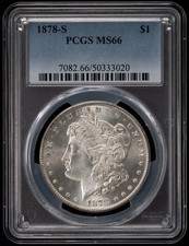 1878-S Morgan Silver Dollar PCGS MS-66