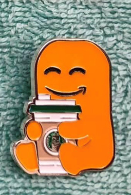 Peccy enjoying his 'Starbucks' coffee amazon Peccy Pin