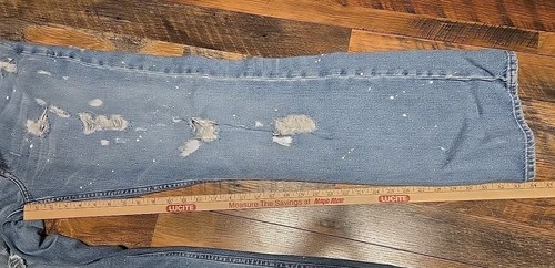 American Eagle Jeans Mens 32x34 Denim Distressed Boot Cut Y2K Style - Picture 7 of 17