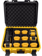 Case for Dewalt Battery- Extra Large Hard Storage Box with Adjustable Divider...